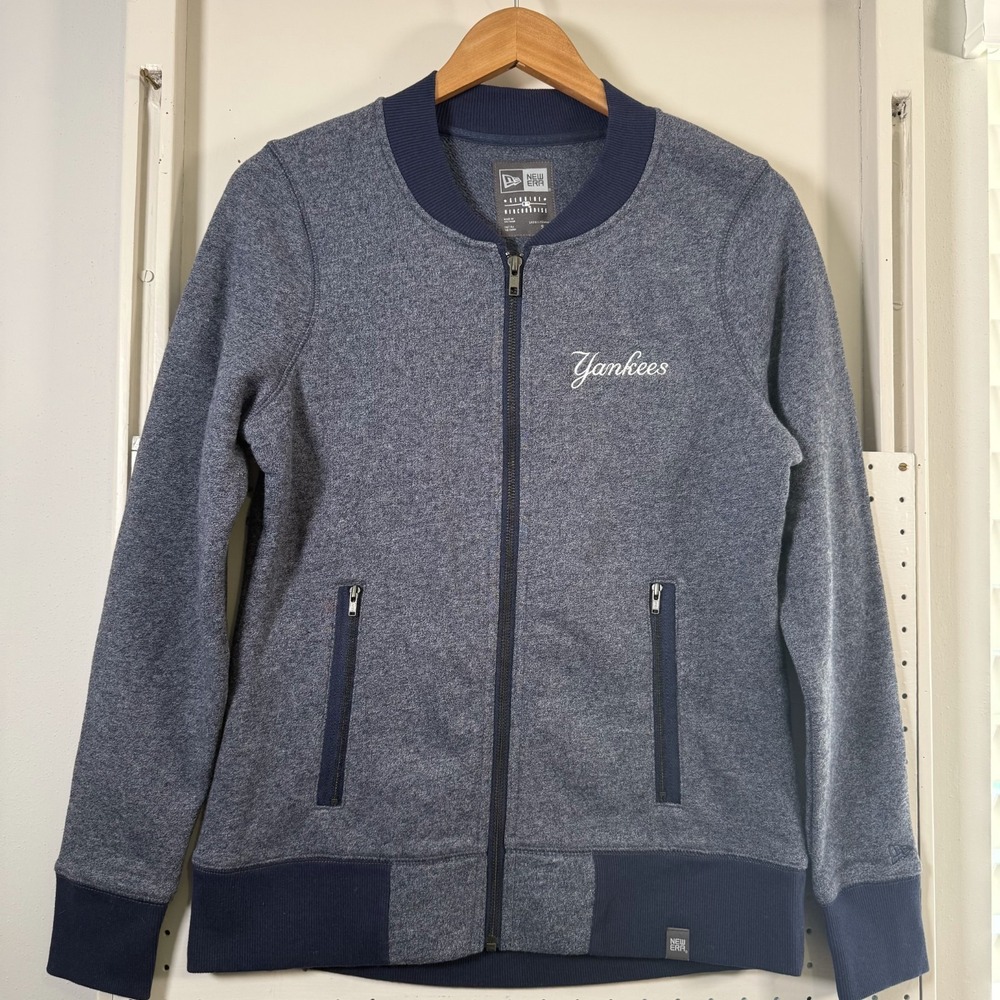 New York Yankees New Era Baseball Full-Zip Jacket Womens Blue MLB Sports - Small